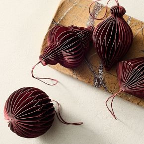 Red Paper Shaped Ornaments (Set of 4) | West Elm (US)