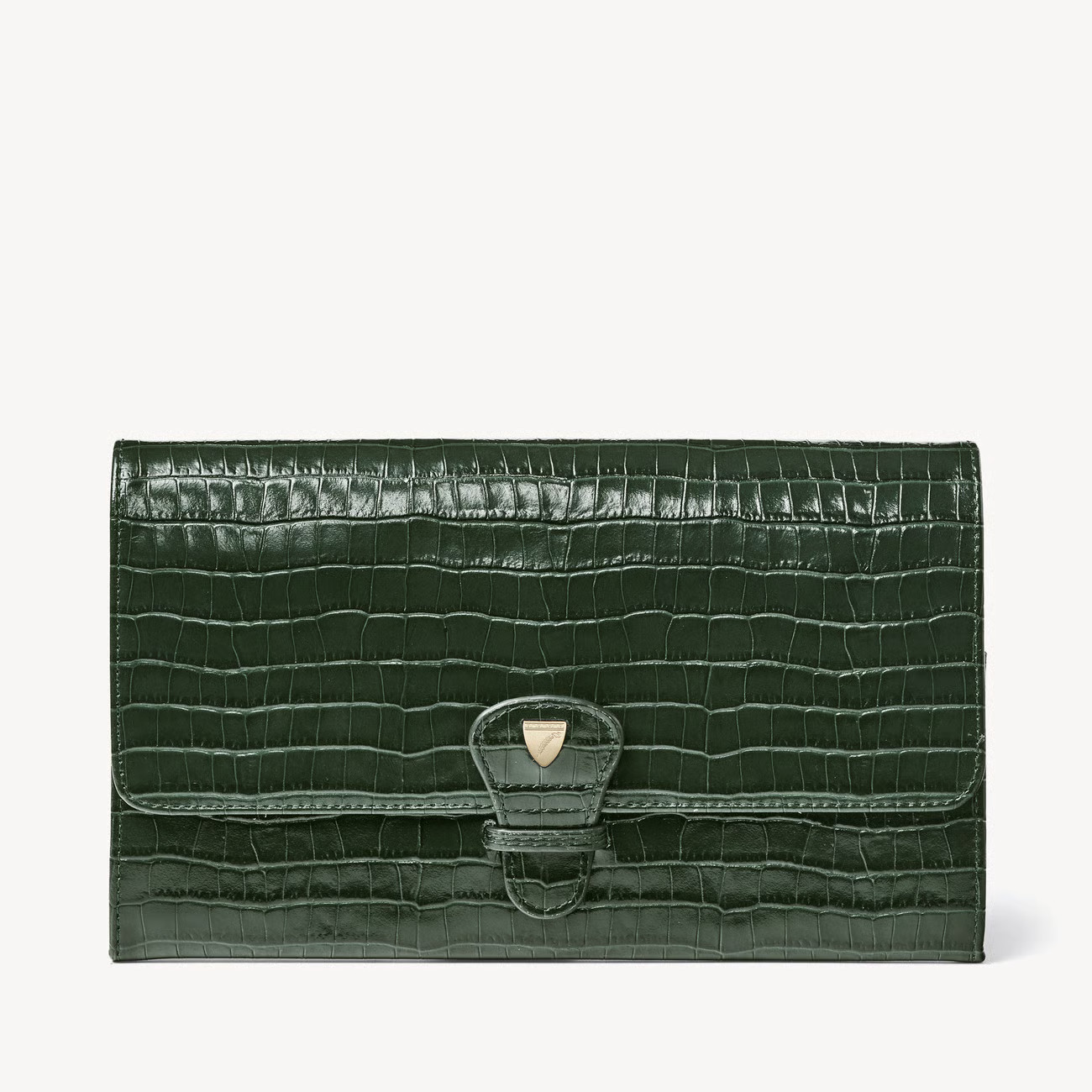 Travel Wallet

        
            
            Deep Shine Evergreen Small Croc | Aspinal of London US