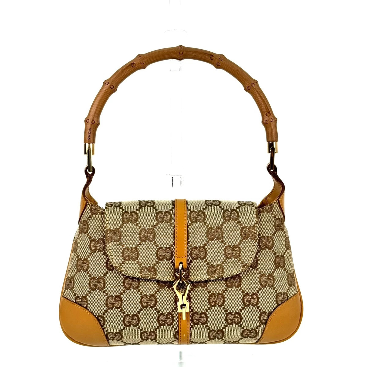 GUCCI Jackie Bamboo Hand Shoulder Bag Purse GG Authentic 469  | eBay | eBay US