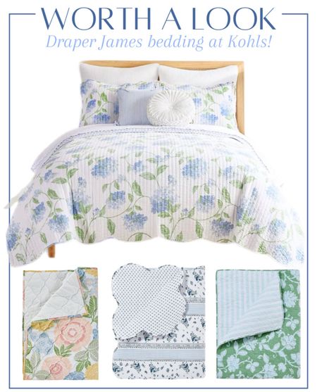 Draper James x Kohls 

Great, affordable bedding options with quilts and shams, high end look with budget pricing. Usually on sale!

Bedding quilt sham floral bedroom Grandmillennial home decor classic home style 

Follow my shop @Grandmillenniallist on the @shop.LTK app to shop this post and get my exclusive app-only content!

#liketkit #LTKSaleAlert #LTKFamily #LTKHome
@shop.ltk
https://liketk.it/4HDcK

#LTKStyleTip #LTKHome
