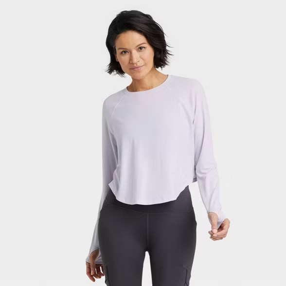 Women's Long Sleeve Crop Top - All in Motion™ | Target