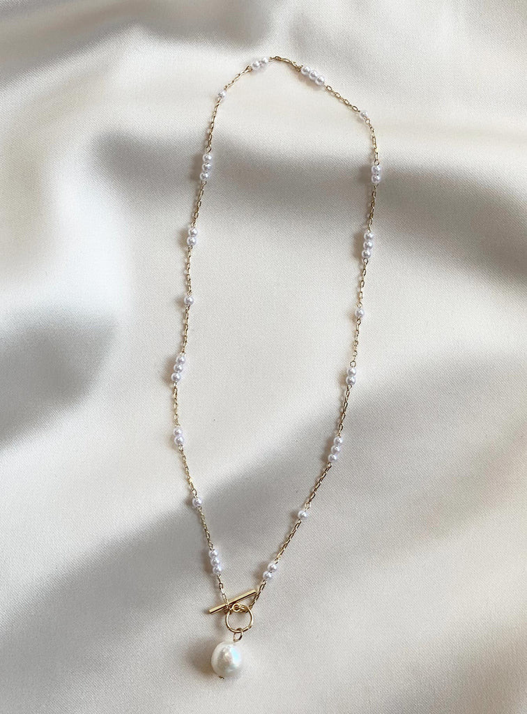 Lenna Necklace Gold / Pearl | Princess Polly AU