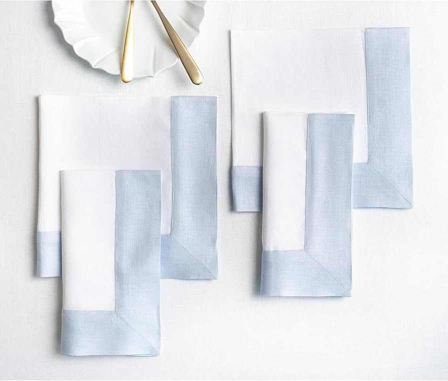 Solino Home Linen Cloth Napkins – 20 x 20 Inch Dinner Napkins Set of 4 – 100% Pure Linen Ligh... | Amazon (US)