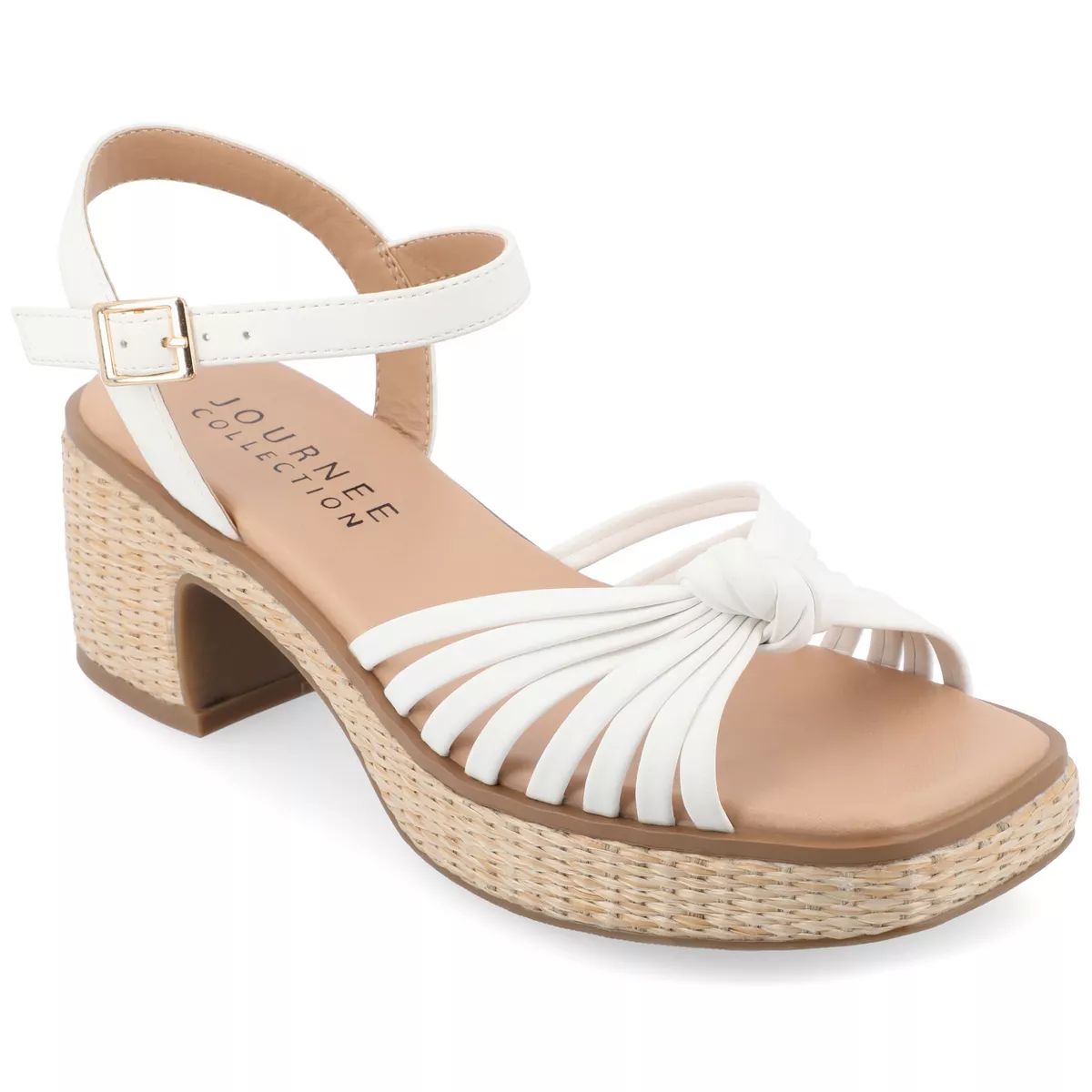 Journee Collection Womens Hally Tru Comfort Foam Raffia Outsole Platform Sandals | Target