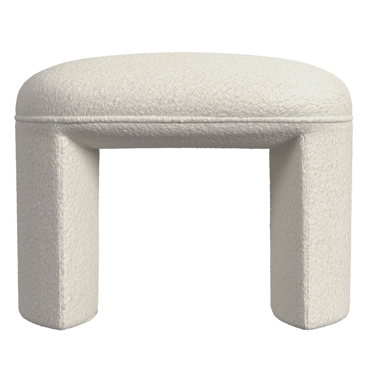 Quinn Ottoman Cream Boucle - HomePop | Target