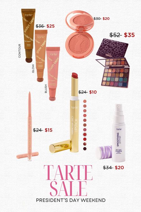 This weekend only Tarte is dropping their prices on several top rated products!! I love Tarte and may need to snag a few! 