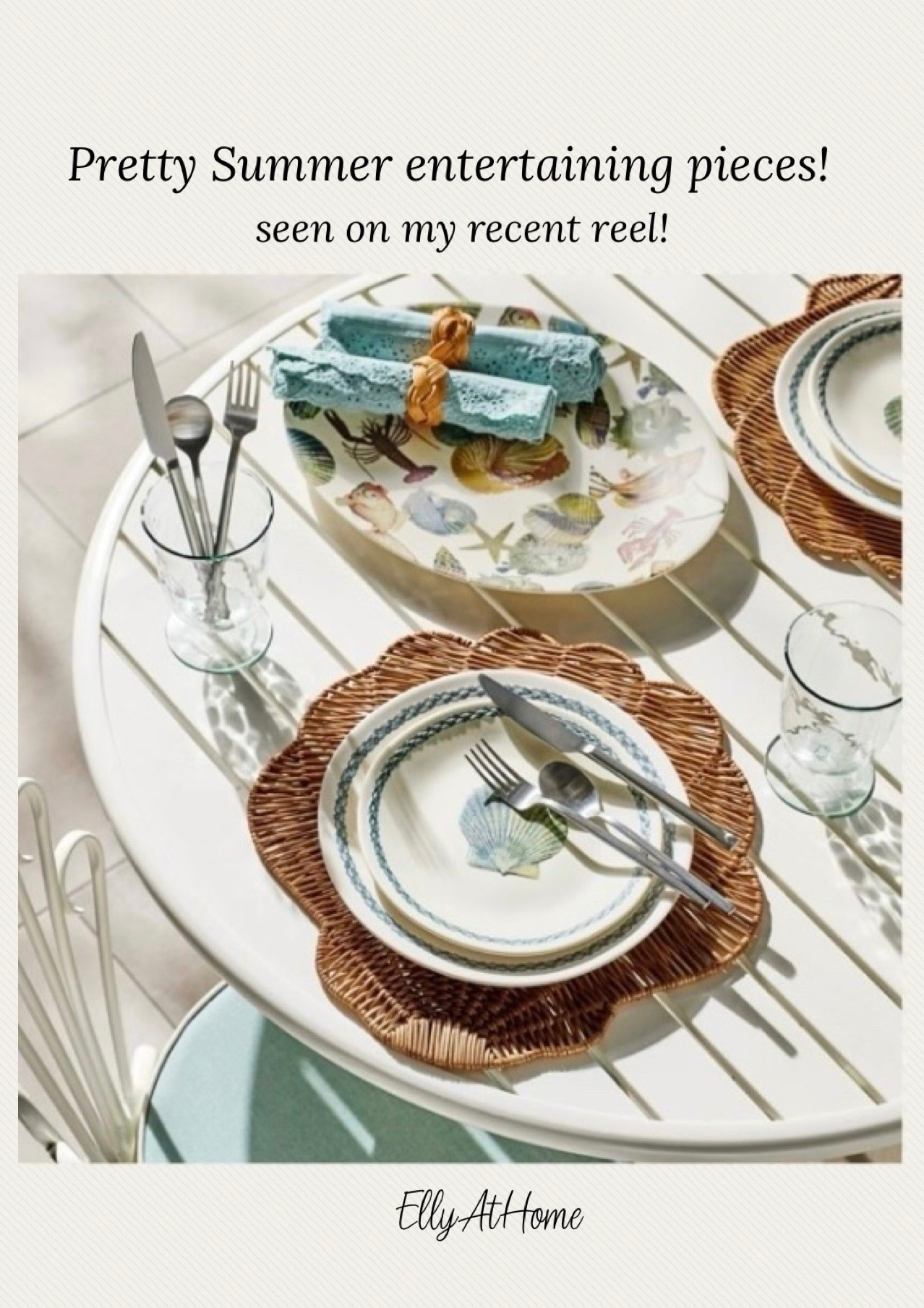 I recently shared a reel featuring this collection! Pretty outdoor coastal dinner collections, accessories, coordinating vases, outdoor + more new rattan scallop accessories, more summer finds! @Target

#LTKdayinmylife #LTKHome