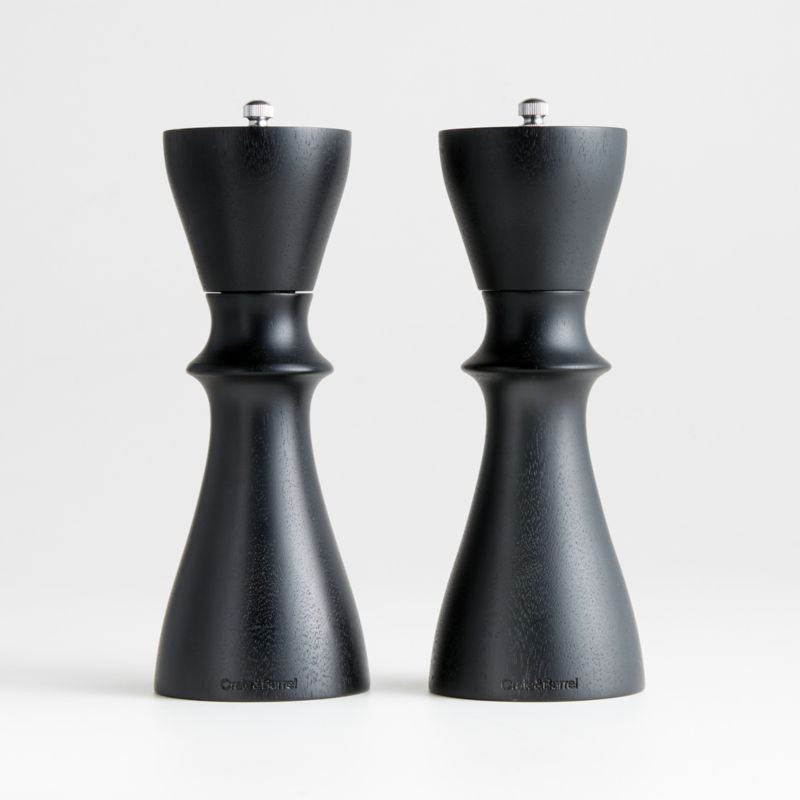 Aster Ebonized Salt and Pepper Mills | Crate & Barrel | Crate & Barrel
