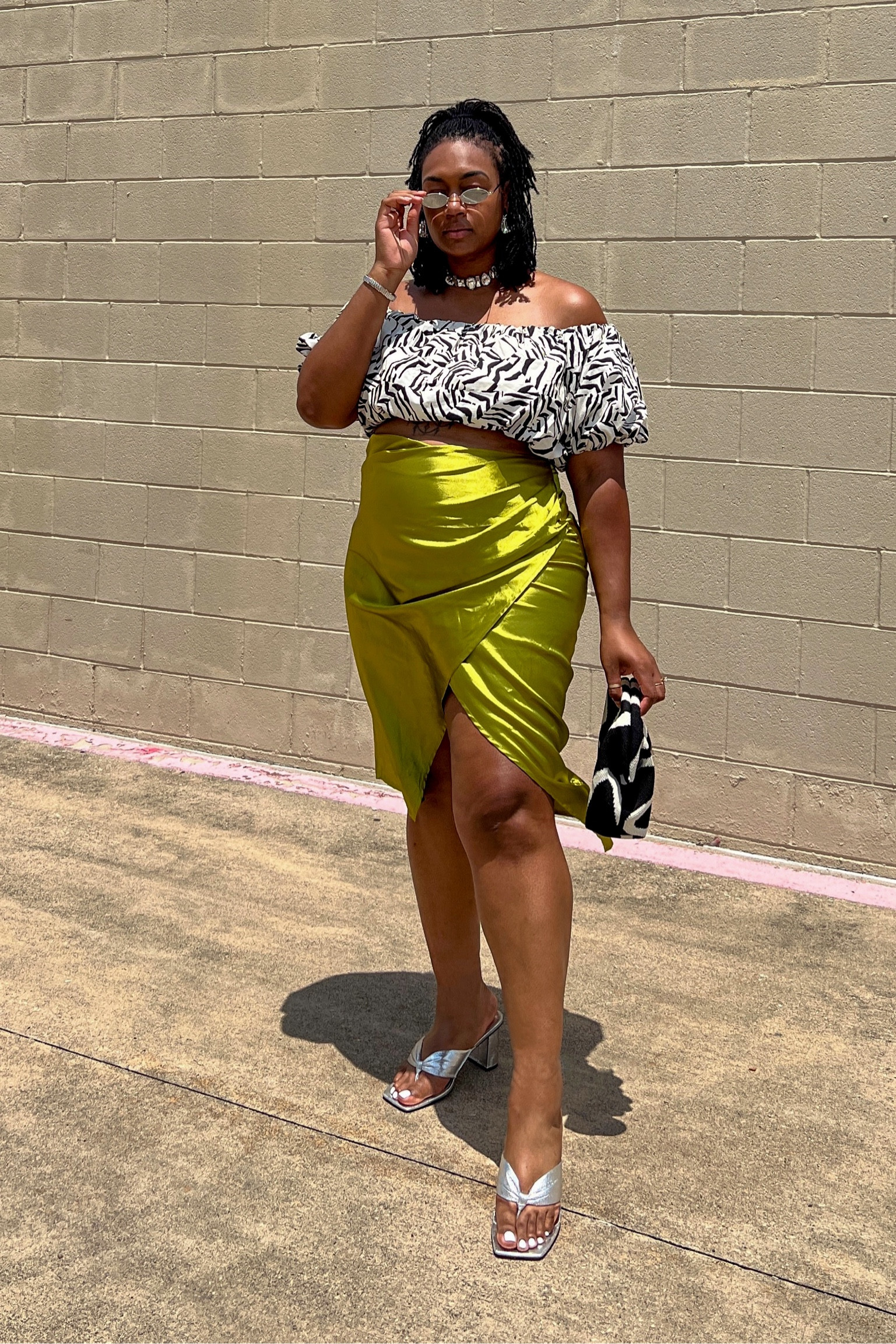 Bumping around in anything that still zips! 5.5 Months. 
Last year, my bump was my MOST favorite fashion accessory and I’m glad I really lived in that moment because this one is hitting a weeee different 🫠. Even though I mostly leave the house to see my doctor and grocery shop, I’m still gonna dress up for the sanity of my soul. 🙃

👓: Thrifted @leopardloungexo 
👚: @targetstyle 
👖: @texasthrift 
👡: @torrid (true to size and wide availability)


#maternityfashion #bumpfriendlyfashion #extendedshoesizes 



#LTKBump #LTKPlusSize #LTKBaby