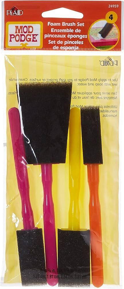 Mod Podge FBA Scrapbooking Foam Brush Set, (4-Piece), Assorted 4 Count | Amazon (US)