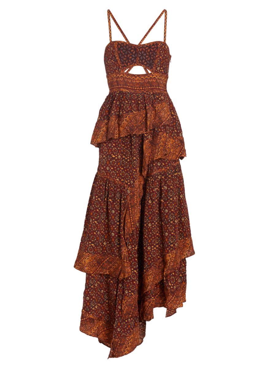 Ulla Johnson Josana Cut-Out Silk Gown | Saks Fifth Avenue