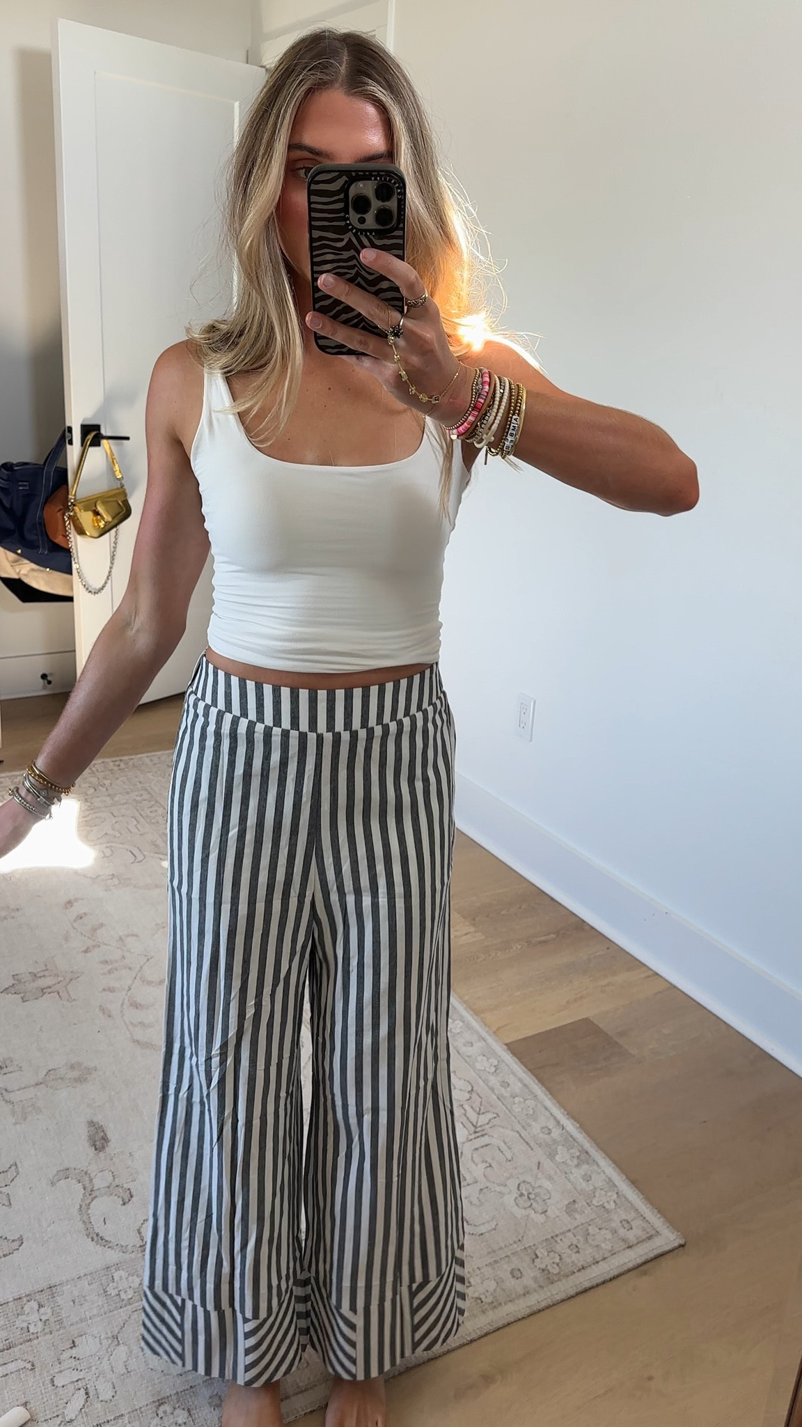 Amazon size small Women Striped Pants Wide Leg Elastic Waist Pants Casual Summer Beach Trousers with Pockets

#LTKootd #LTKSaleAlert #LTKSeasonal