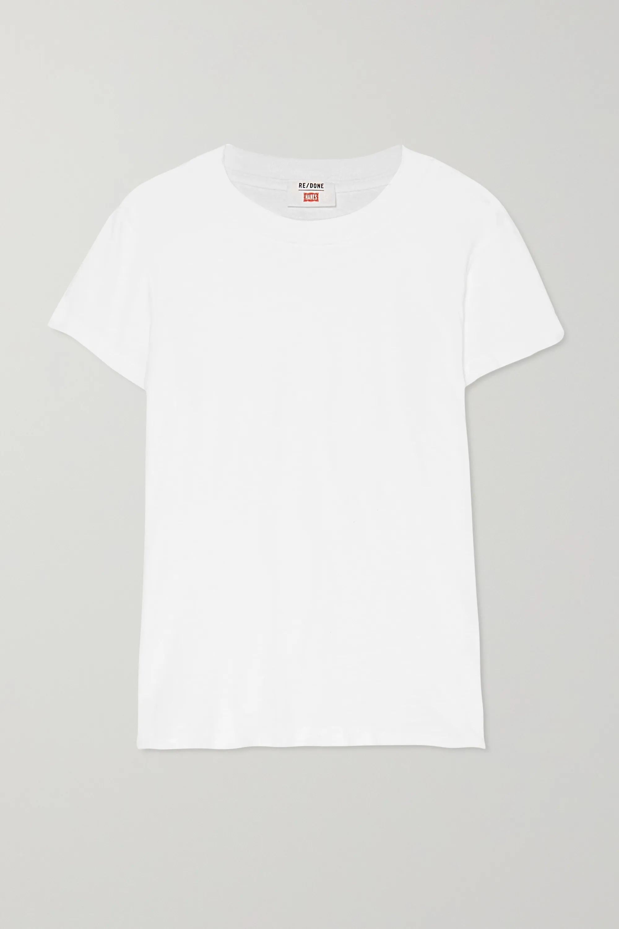 White + Hanes 1960s cotton-jersey T-shirt | RE/DONE | NET-A-PORTER | NET-A-PORTER (UK & EU)