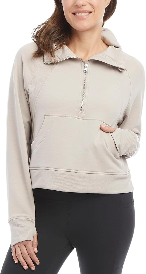 Danskin Women's Mixed Rib Pullover Jacket | Amazon (US)