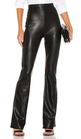 Amina Leather Pants in Black | Revolve Clothing (Global)