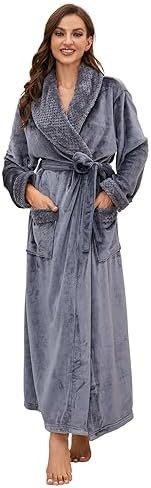 HEARTNICE Womens Long Fleece Robe Soft Plush Robes for Women Warm Bathrobes Comfy House Coat Full... | Amazon (US)