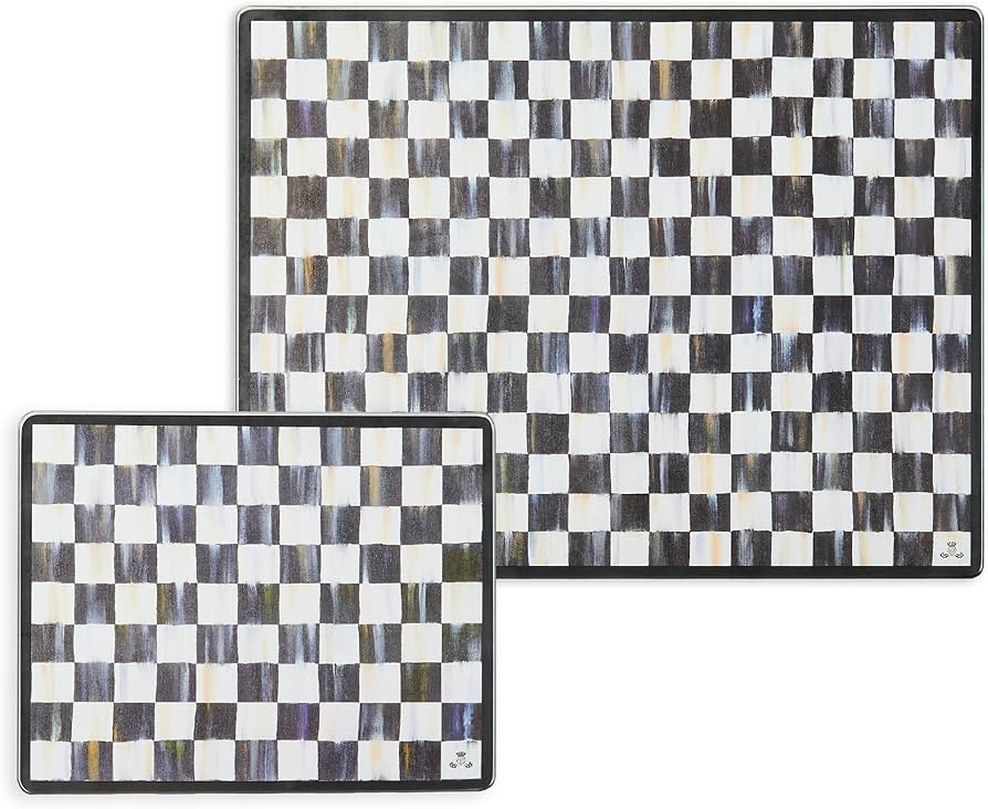 MACKENZIE-CHILDS Tempered Glass Cutting Board, Large Countertop Cutting Board, Black-and-White Co... | Amazon (US)