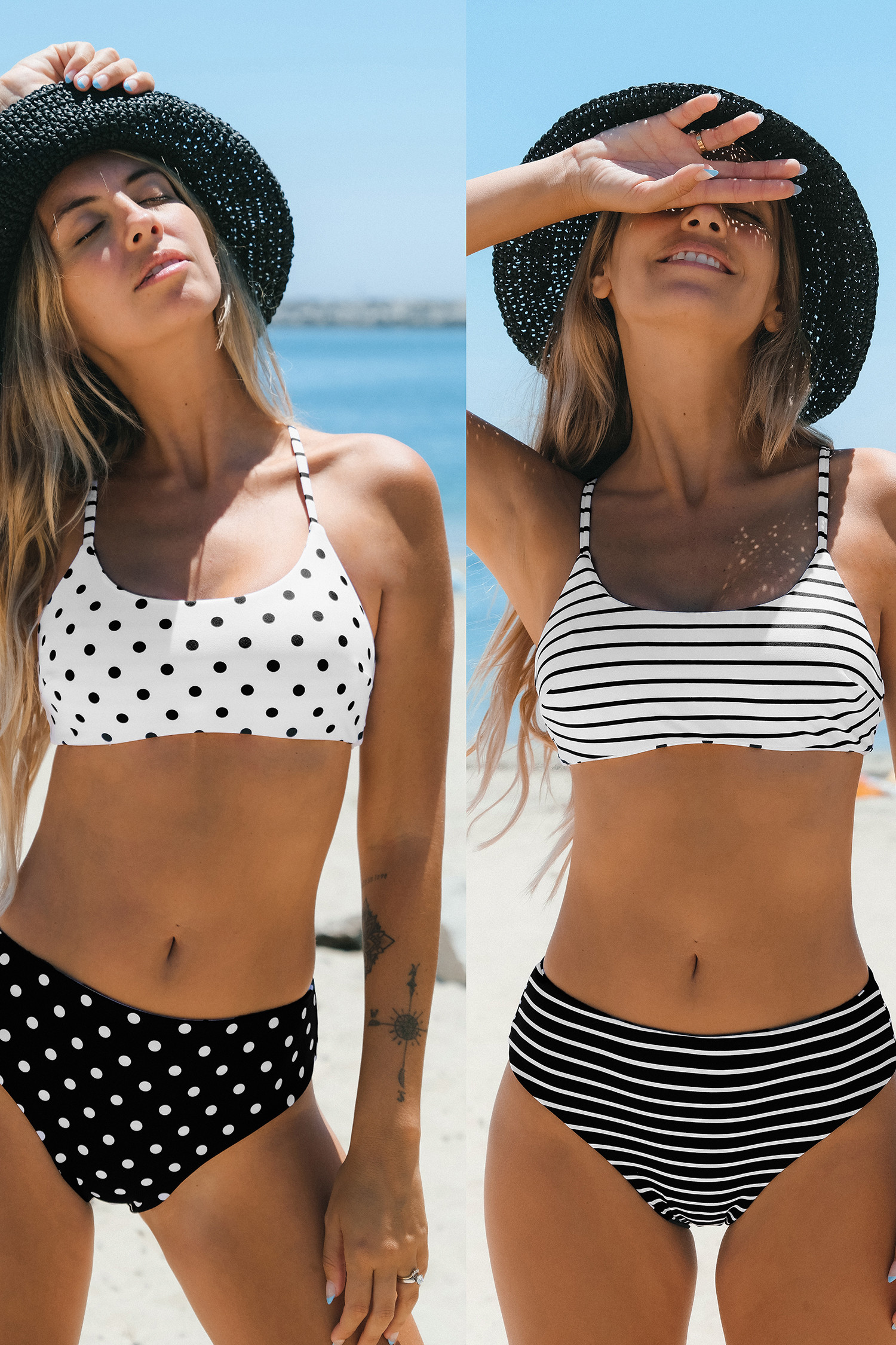 Reversible Voyage Star Party Cross Back Top & Mid Rise Bikini SetMix & Match Sizing | Cupshe US