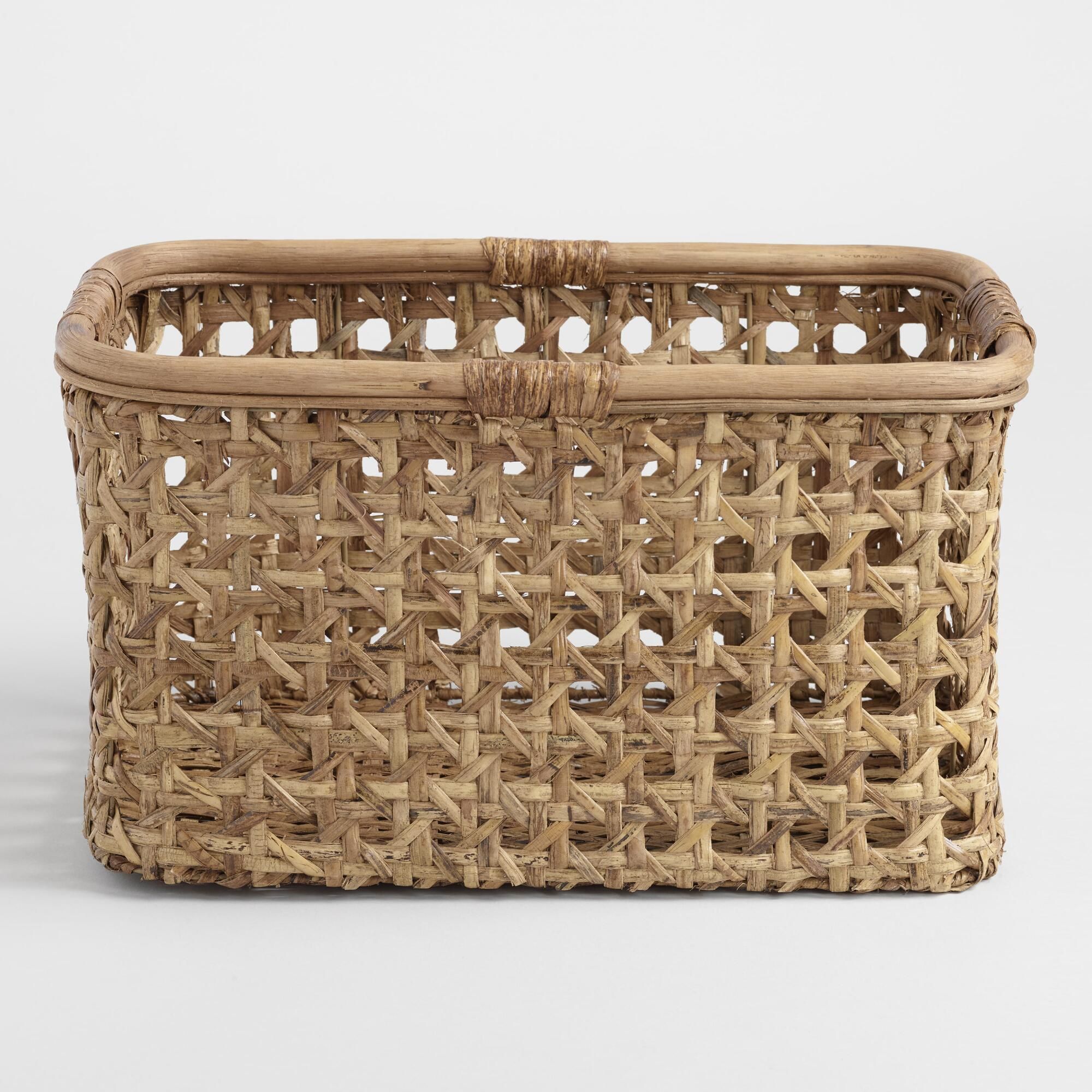 Small Natural Rattan Farrah Utility Basket by World Market | World Market