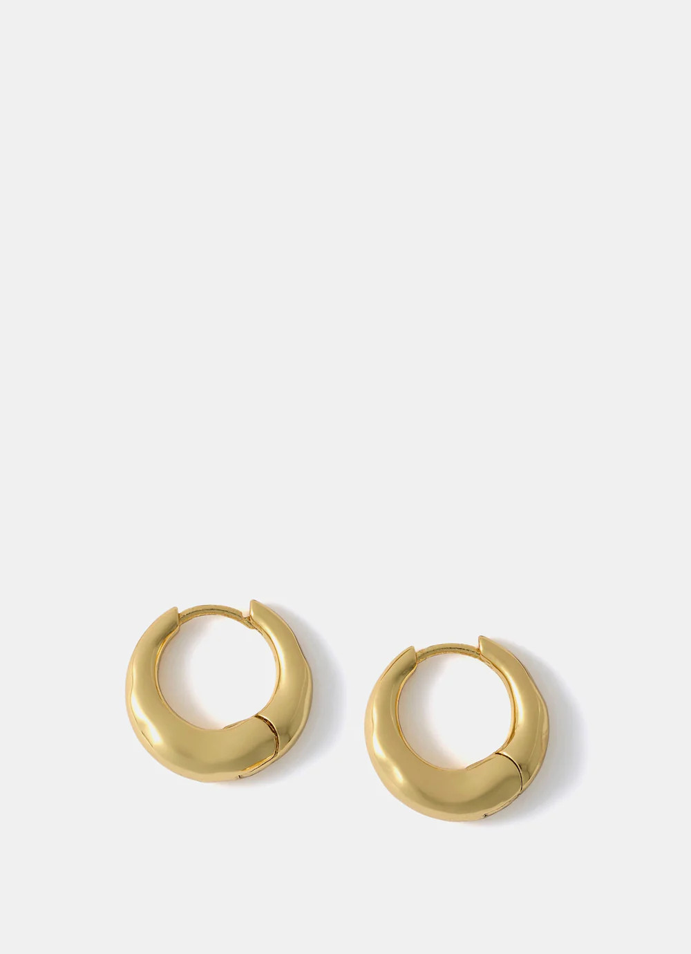 Gold Plated Irregular Hoop Earrings | Mint Velvet