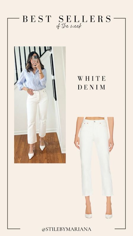 White denim for spring 
I sized up to a 28


#LTKfindsunder50 #LTKfindsunder100 #LTKstyletip