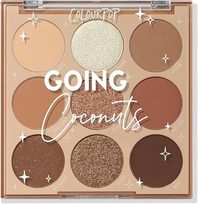 ColourPop Going Coconuts Eyeshadow Palette - Cool-Toned Neutral Eyeshadow Palette with Ultra-Velv... | Amazon (US)