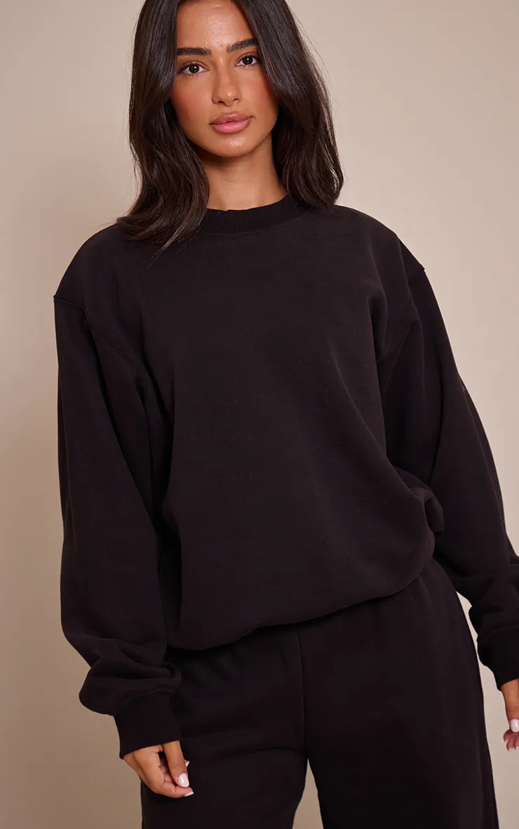 Black Pullover Sweatshirt | PrettyLittleThing UK