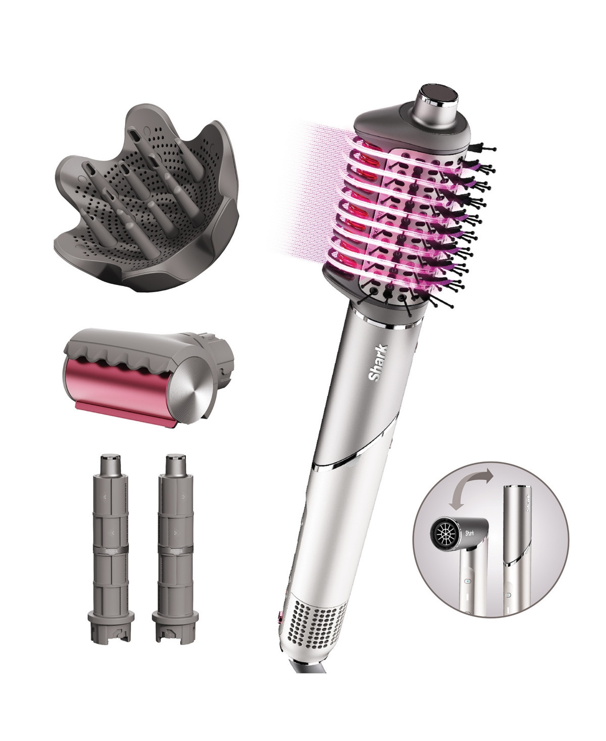 Shark FlexFusion for Curly and Coily Hair Dryer System Set HD642 - Metallic Mist | Macy's