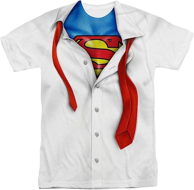 DC Comics Adult Superhero Costume T Shirt I'm Superman, Batman with Stickers | Amazon (US)