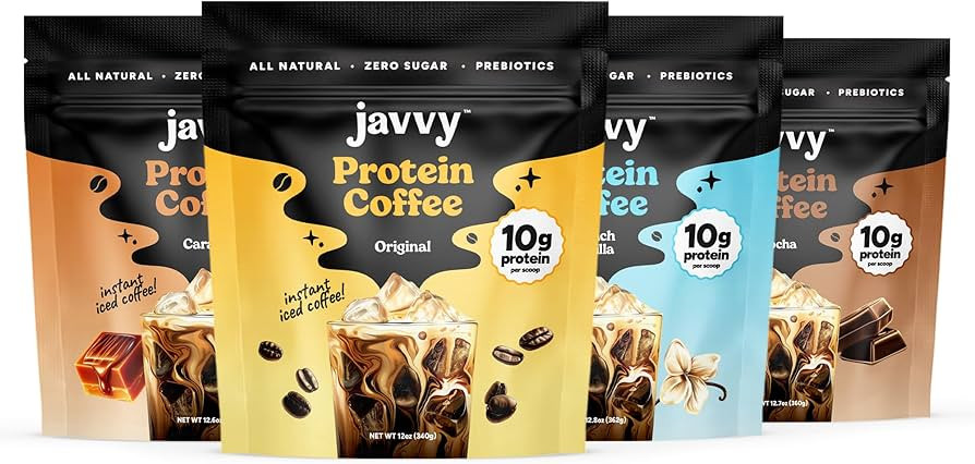 Javvy Protein Coffee Bundle - Premium Whey Protein & Instant Iced Coffee - 100% Arabica Coffee - ... | Amazon (US)