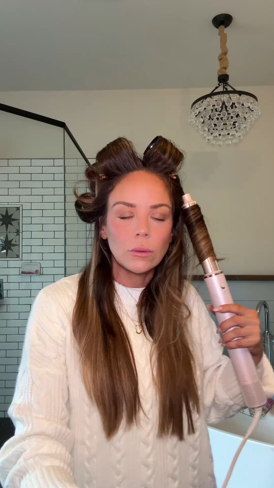 Go to process in fall/winter for bouncy curls that last! Flex hold hair spray all over before you pin & while they set. You HAVE to use a blow dry wand like this, curling iron just doesn’t give the same look….ive tried many times!

#LTKFindsUnder50 #LTKStyleTip #LTKBeauty