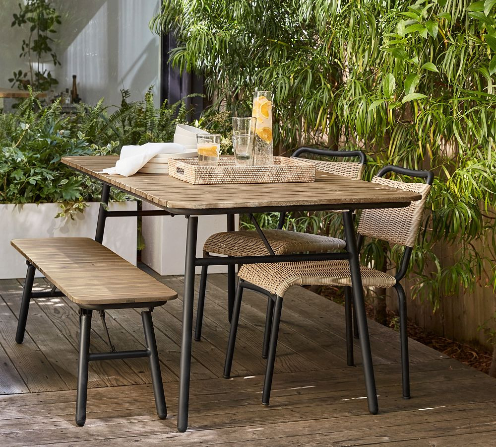Tulum Acacia Folding Outdoor Dining Table (71") | Pottery Barn (US)