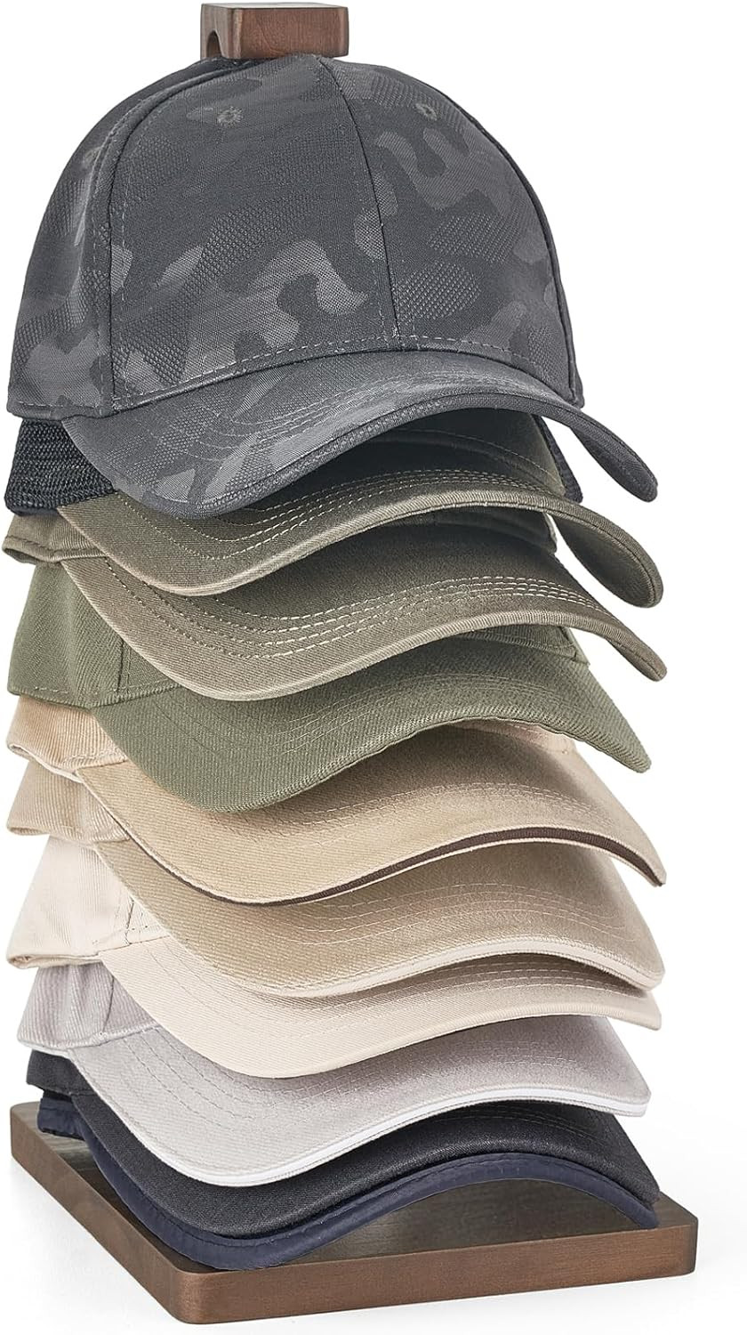 Mkono Hat Organizer for Baseball Caps, Hat Rack Hold Up to 10 Hats Baseball Caps Tabletop Hat Hol... | Amazon (US)