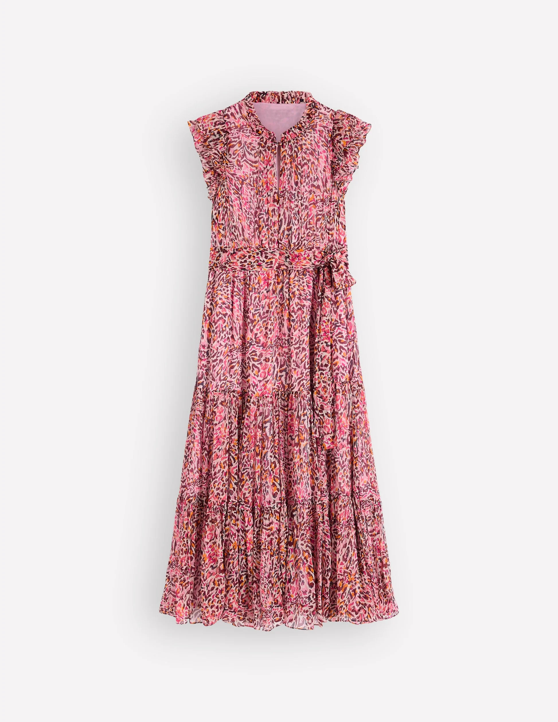 High Neck Sleeveless Dress-Multi Leopard Flow | Boden (US)