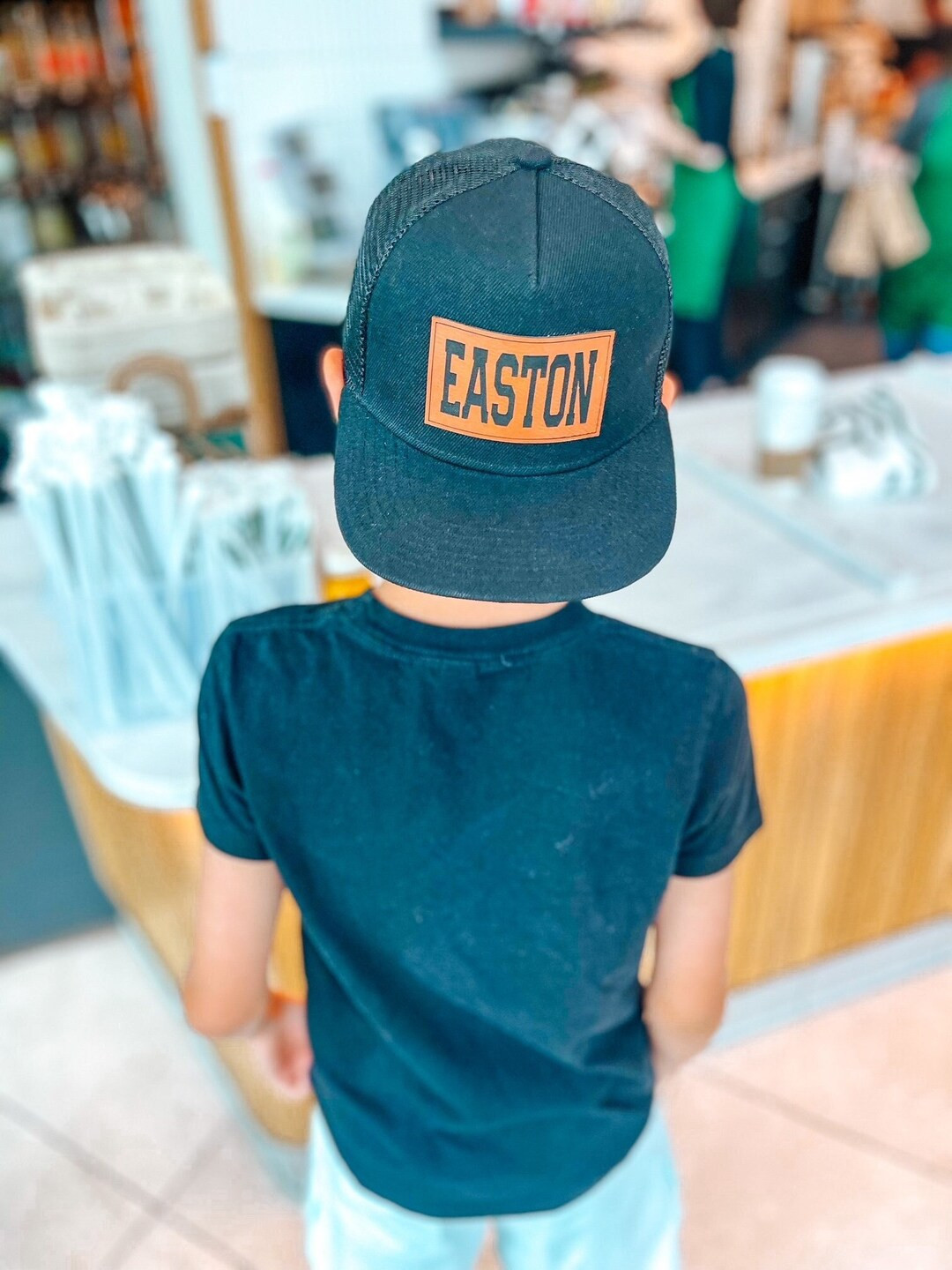 Custom Hat With Name Baby Toddler Kids Hat Personalized Leather Patch Hat Gift for Baby Boys Birt... | Etsy (US)