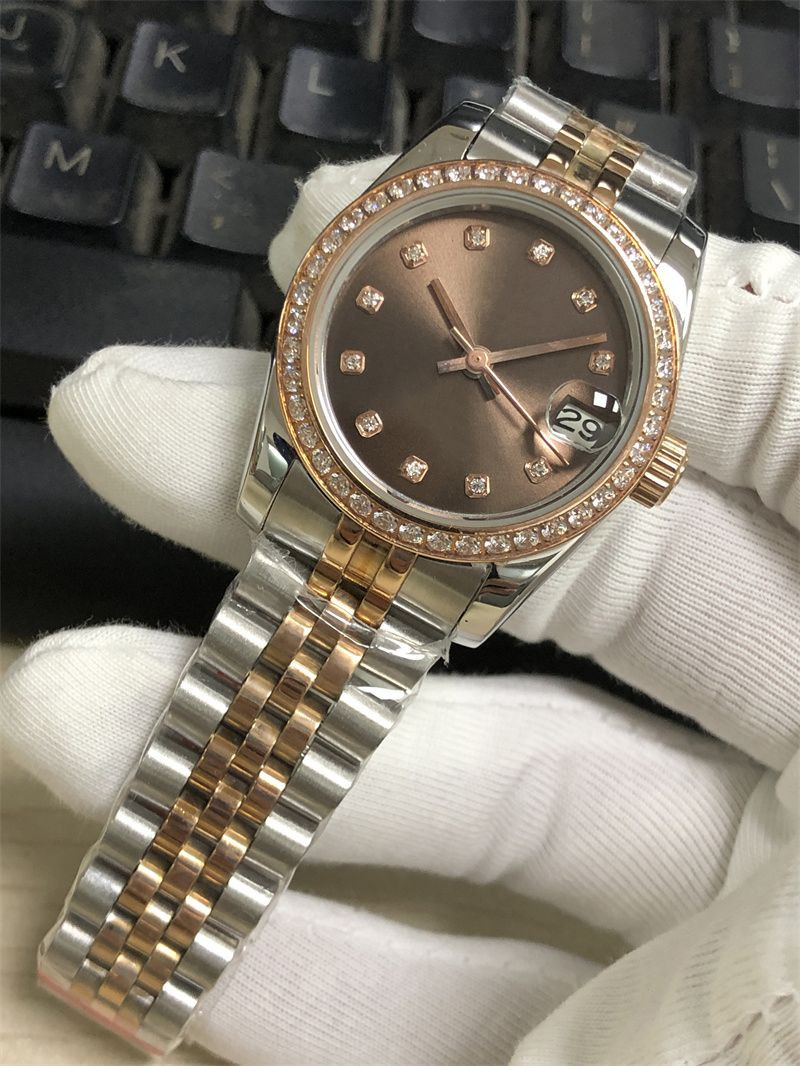 womens watch 31mm gold stainless steel woman 2813 movement diamond bezel lady ladies wristwatches | DHGate