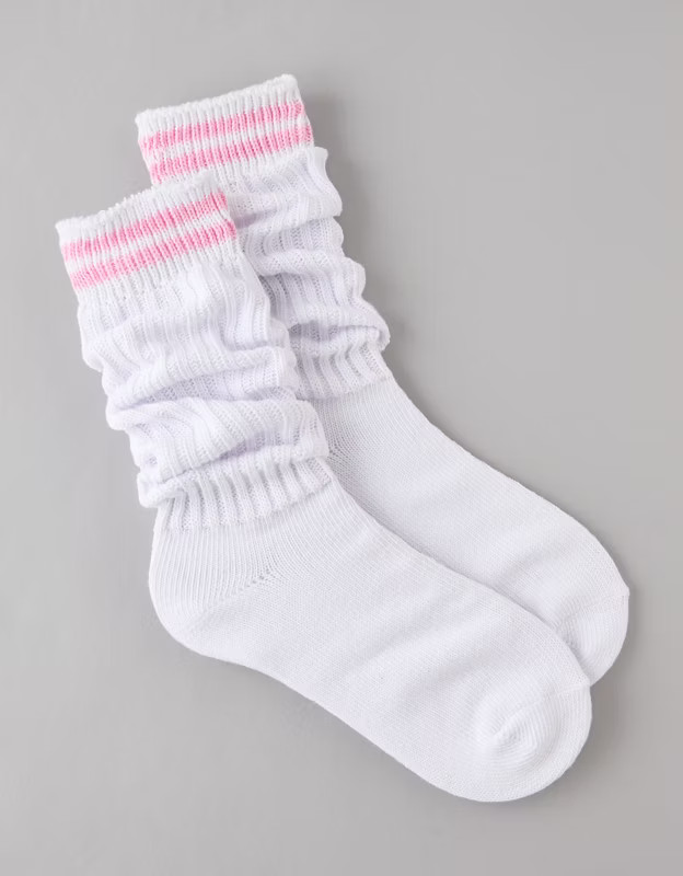 AE Varsity Stripe Slouchy Socks | American Eagle Outfitters (US & CA)
