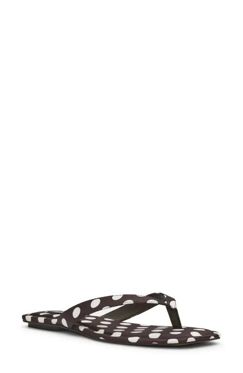 Steve Madden Trella Flip Flop in Black/White at Nordstrom, Size 10 | Nordstrom