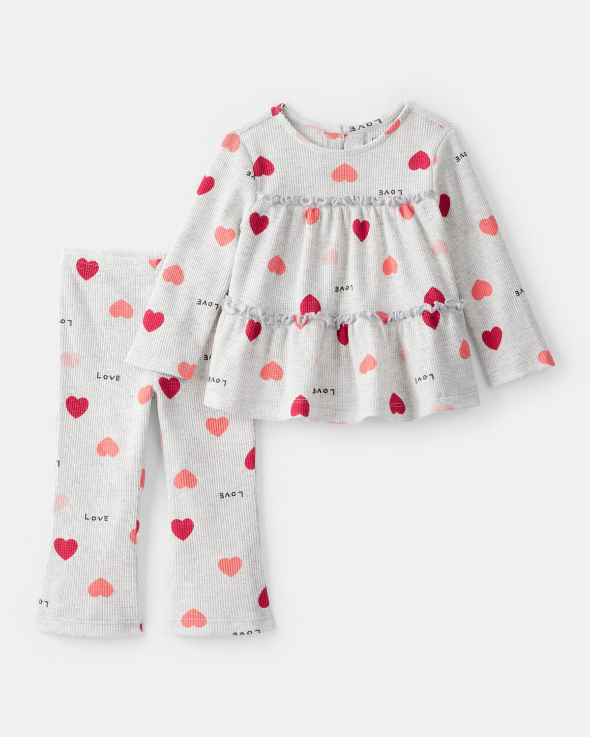 Baby Girl Heart Top & Pant Set - Grey | Carter's Inc