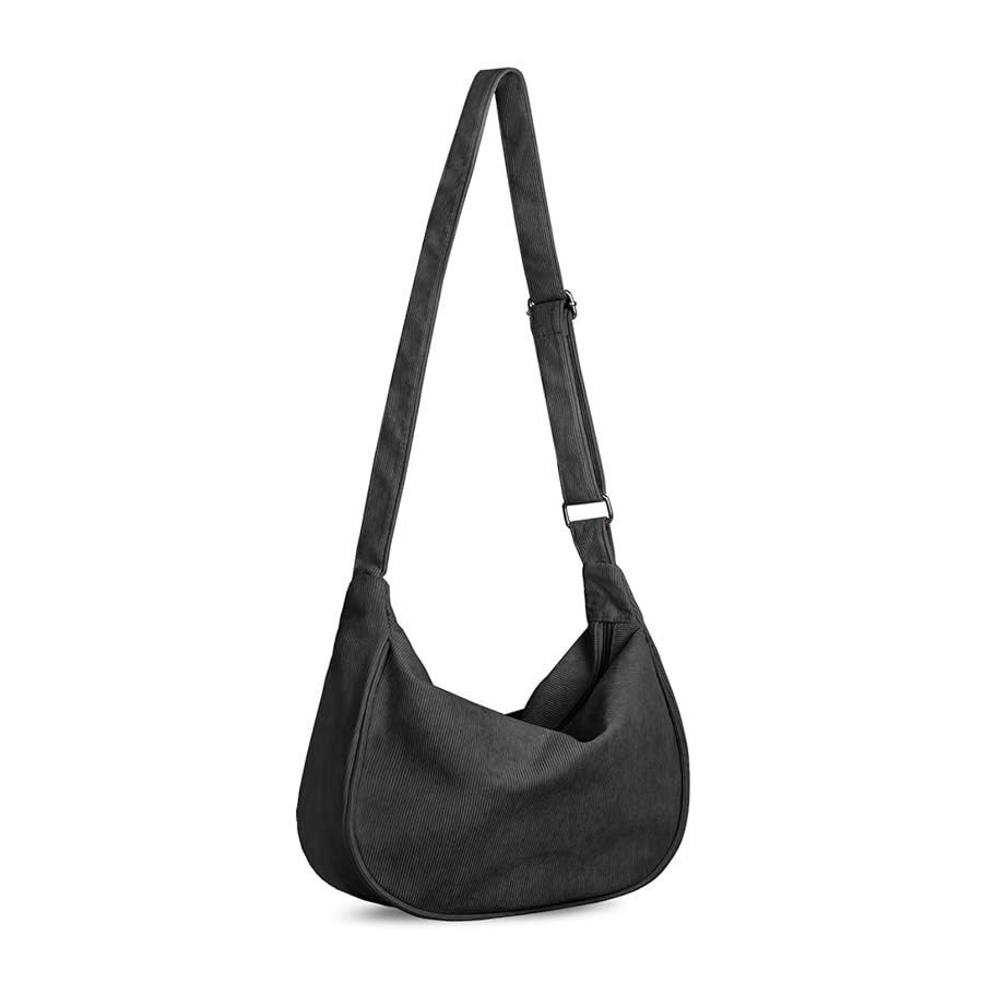 FITDON Corduroy Crescent Crossbody Bag for Women, Small Sling Hobos Crossbody Bag Dumpling Bag Cr... | Amazon (UK)