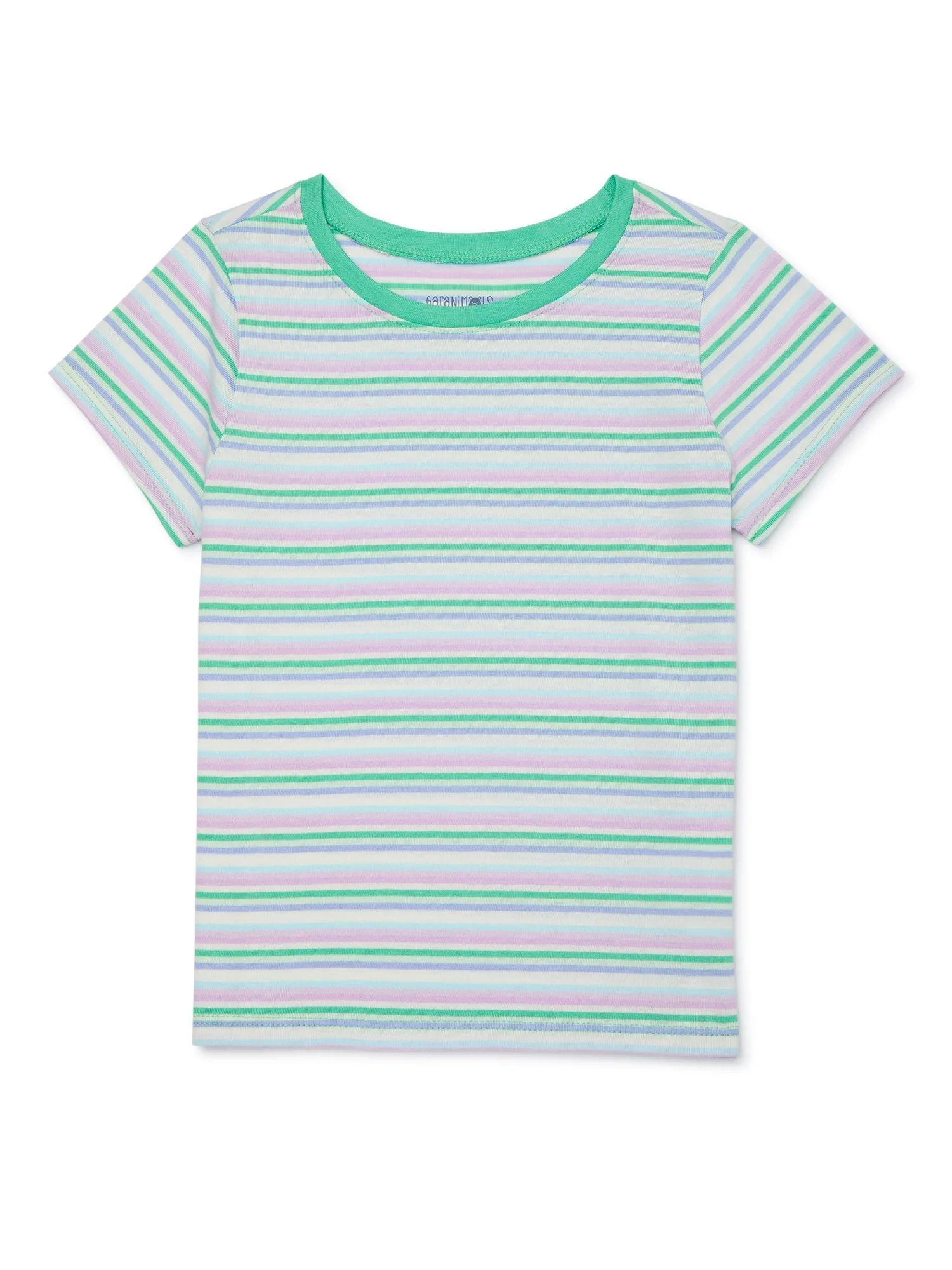 Garanimals Toddler Girl Short Sleeve Stripe T-Shirt, Sizes 18M-5T | Walmart (US)