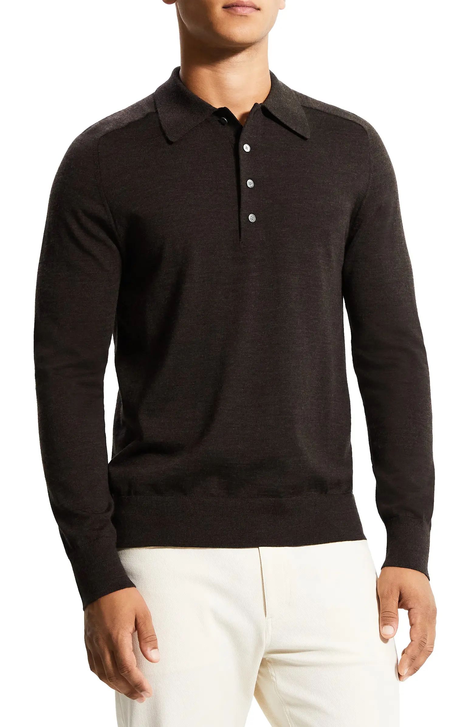 Long Sleeve Wool Polo | Nordstrom