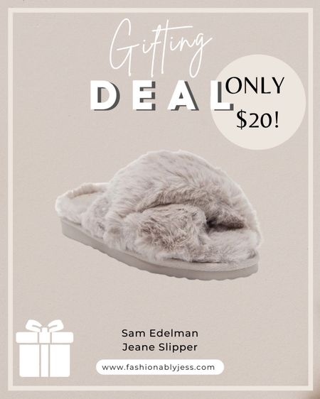 Check out this amazing gifting deal! Don’t miss out on these Sam Edelman slippers that are only $20! Great comfy and affordable gift this holiday season! 

#LTKGiftGuide #LTKsalealert #LTKHoliday