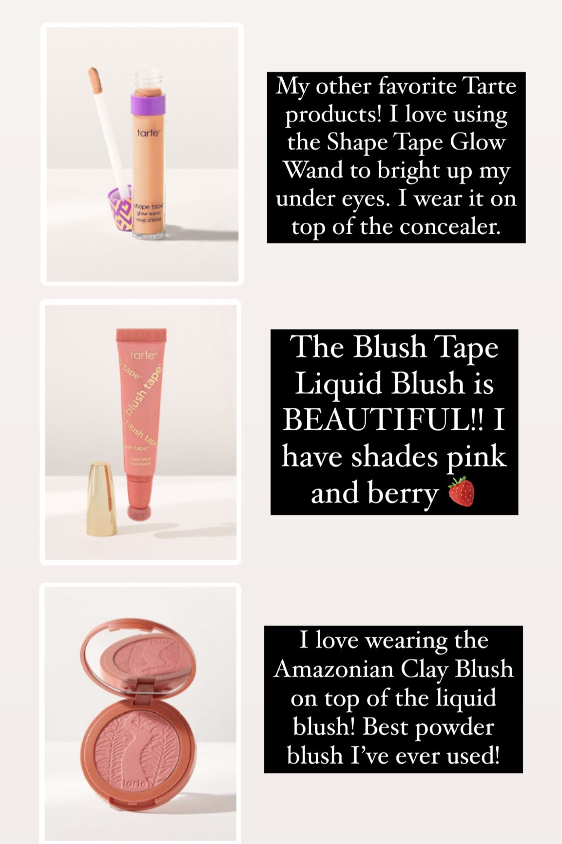 My favorite Tarte products! On sale for 40% off for Cyber Monday!! Use code CYBER 

#LTKCyberWeek #LTKfindsunder50 #LTKsalealert