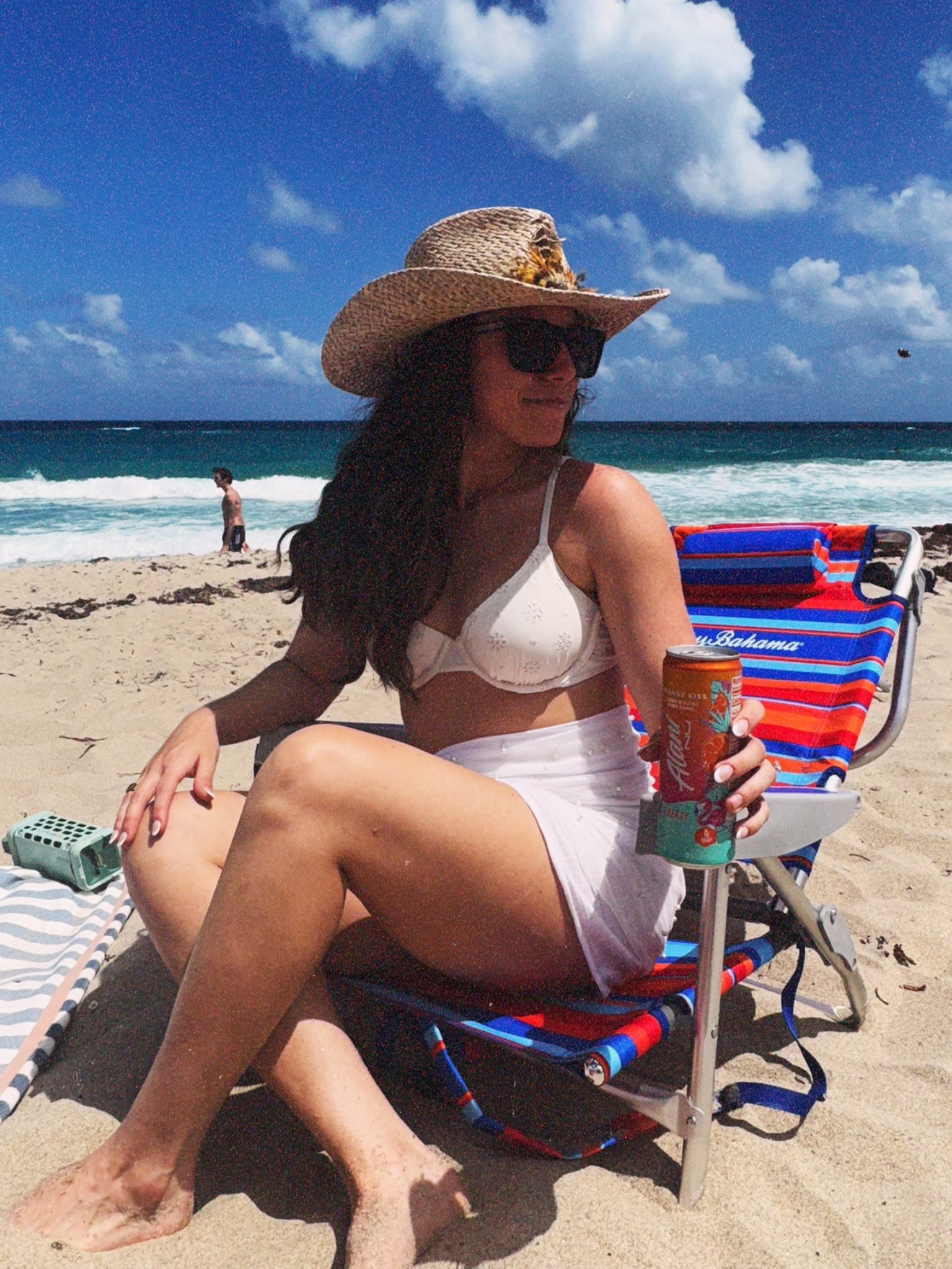 White swimsuit | cowboy hat | beach outfit | sarong | bikini

#LTKTravel #LTKSwim