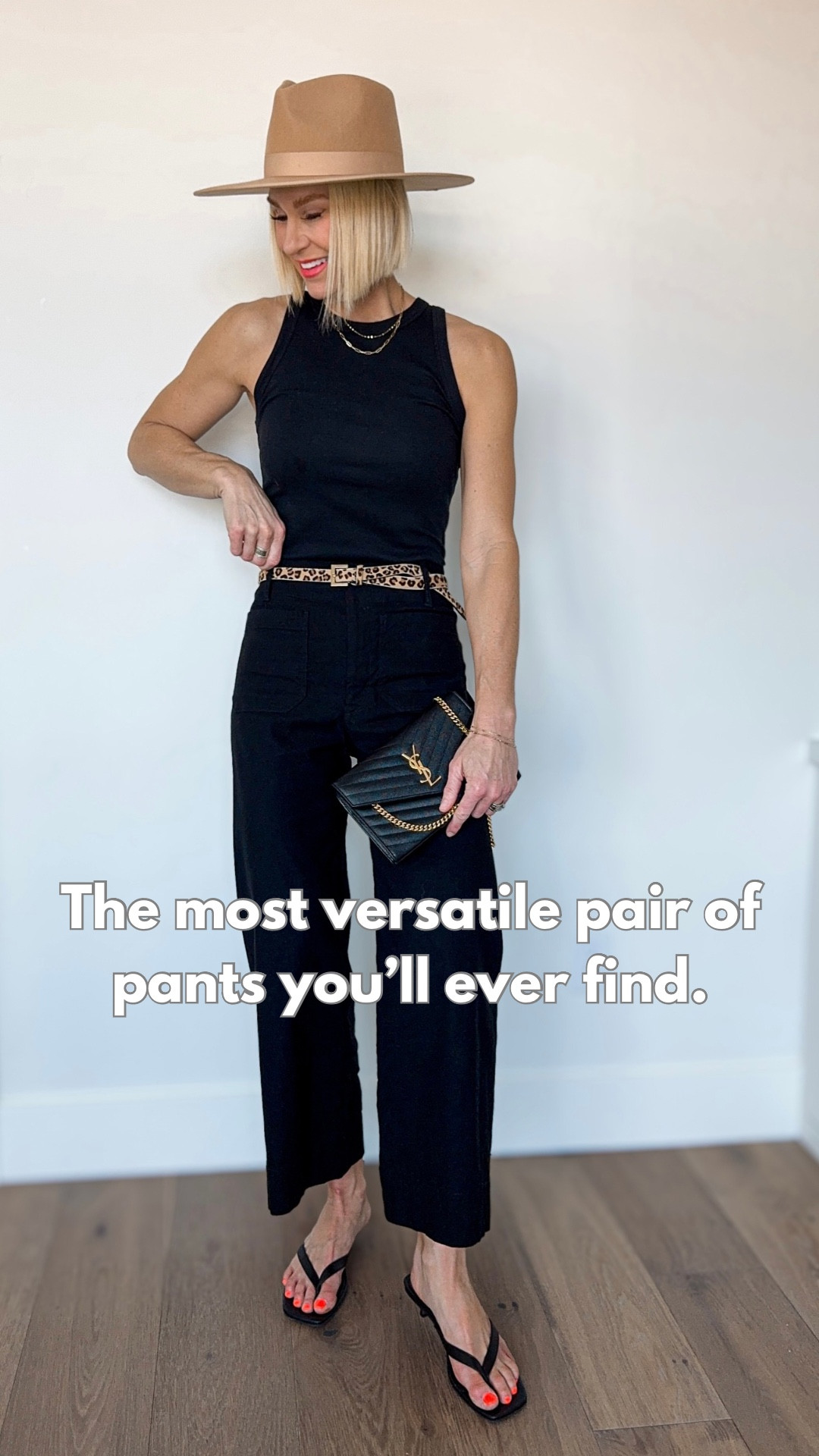 🚨6/27-6/30, 20% off these pants! Use code: ANTHRO20
These pants are straight up magic! They are super comfortable and SO slimming! They come in many sizes/inseam lengths!I added everyone's fave $8 tank, and layered from there. Build on these basics to create a variety of outfits! I wear them causal, to sporty . . . Church, the office, date night, and everything in between !
Sizing:
Black pants: fit tts, it’s a wide leg silhouette (some reviewers suggest sizing down, but I think they look better a little loose) yes, the fabric is stretchy, but they do not bag out. 
👉🏼Available in tall, petite, plus and full length, too!
Tank: tts, wearing a medium
#LTKMostLoved#LTKWatchNow

#LTKOver40