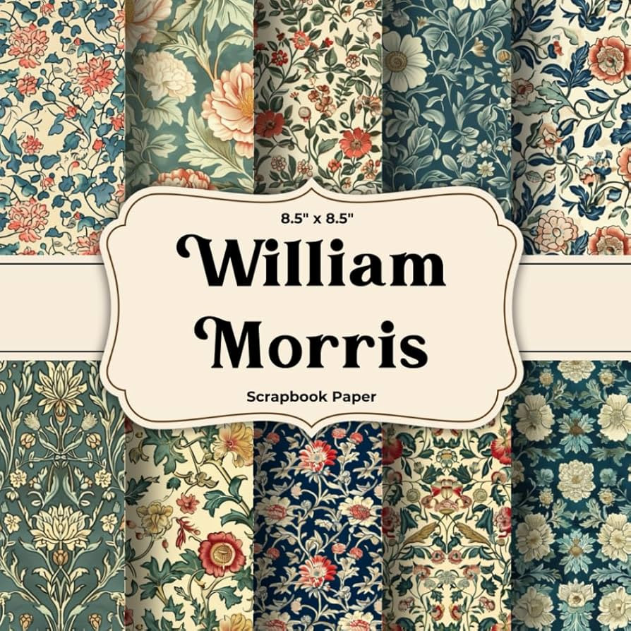 William Morris Scrapbook Paper: 20 Unique Double-Sided Sheets for Scrapbooking, Junk Journals, Ca... | Amazon (US)