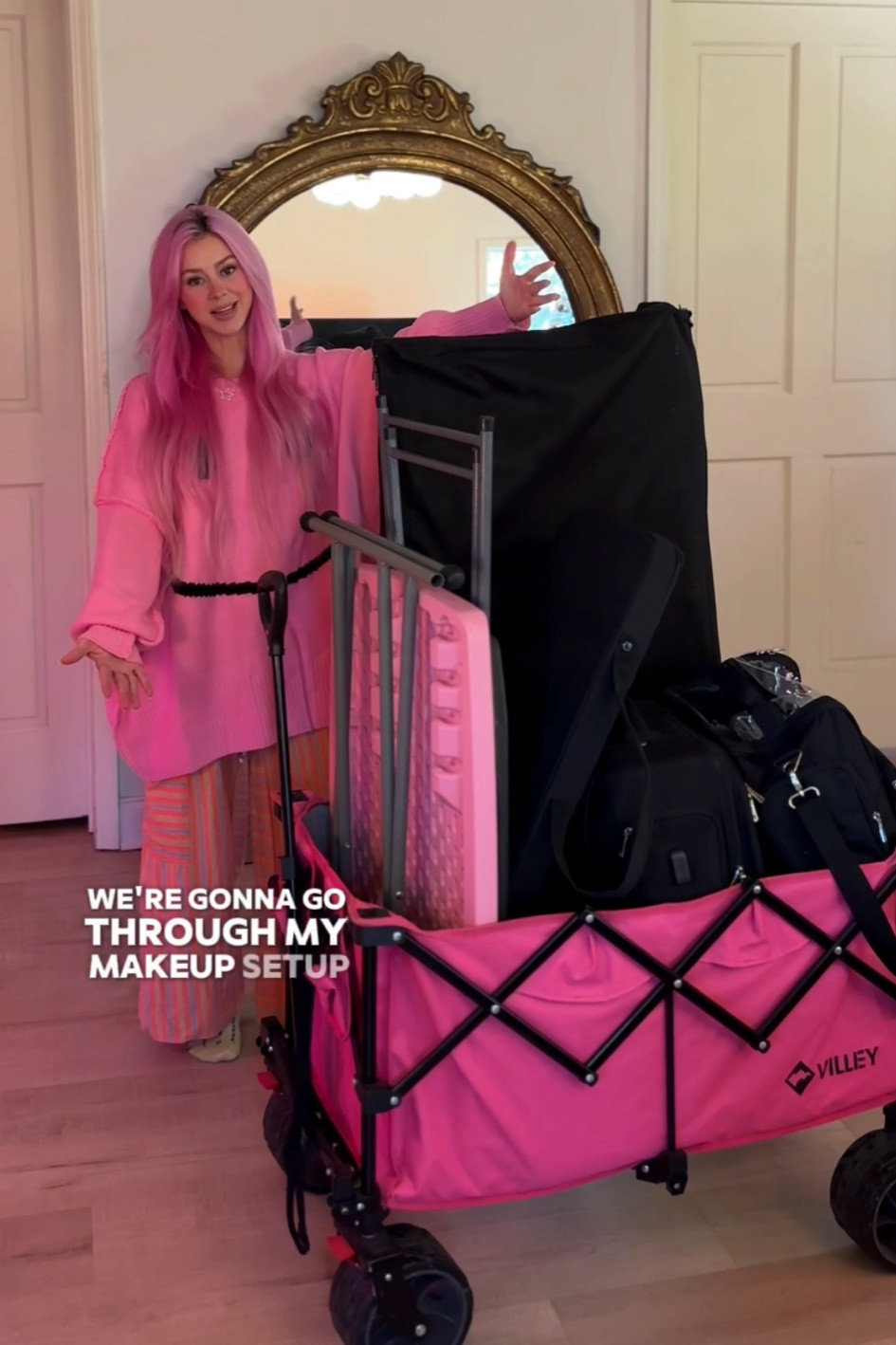 the makeup kit + set up