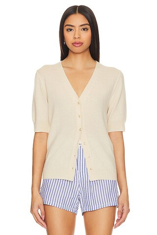 Rue Sophie Vela Knit Cardigan in Creme Pearl from Revolve.com | Revolve Clothing (Global)