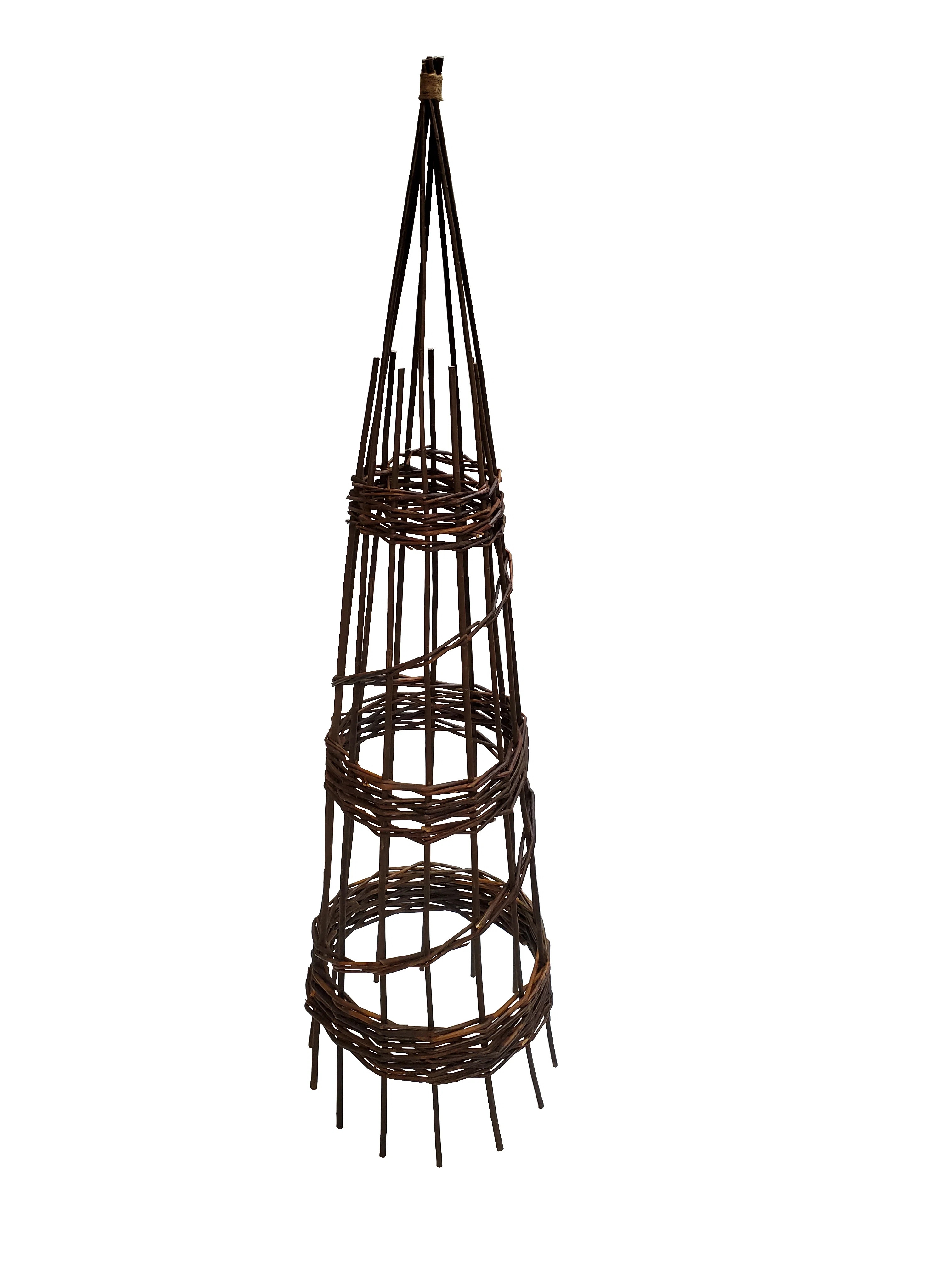 Willow Round Wood Obelisk Trellis | Wayfair North America